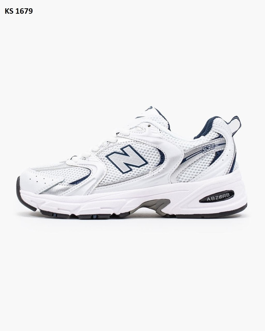 

New Balance 530 abzorb белые женские демисезонные кроссовки. Лето/осень/весна женские из сетки кроссовки. 39, Белый