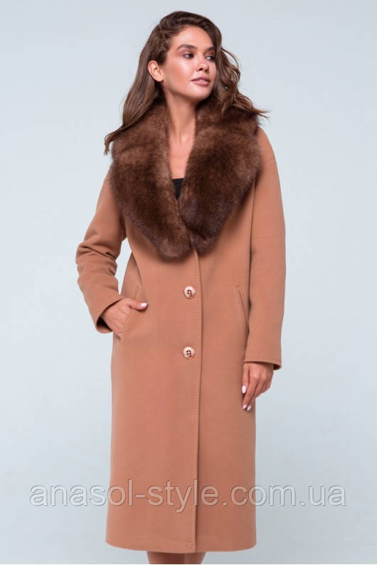 Зимнее элегантное шерстяное пальто Барбара классического покроя с объемным  воротником карамель 46р: продажа, цена в Львове. Женские пальто от  "ИНТЕРНЕТ- МАГАЗИН AnaSol-Style" - 1457944277