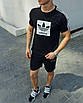 Мужская чёрная футболка Адидас Спринт, фото 4