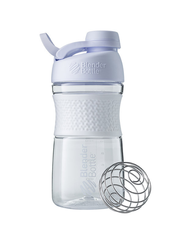 Blender Bottle, Спортивна пляшка-шейкер з віночком SportMixer Twist 20oz/590ml White, Білий, 590 мл