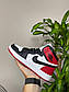 Чоловічі кросівки Nike Air Jordan High (чорно-білі з червоним) DА1215, фото 4