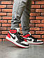 Чоловічі кросівки Nike Air Jordan High (чорно-білі з червоним) DА1215, фото 8