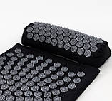 Масажний килимок Аплікатор Кузнєцова + валик масажер для спини/шиї/голови OSPORT Lotus Sun Mat Eco (apl-029), фото 2