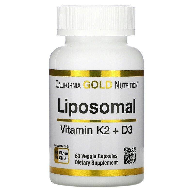 

California Gold Nutrition Liposomal Vitamin K2+D3 60 капсул