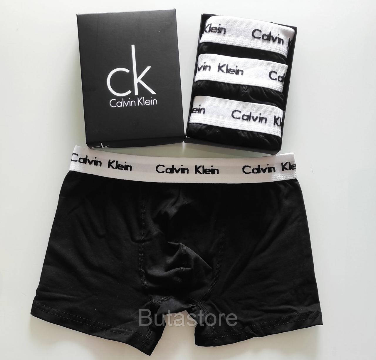 

Набор боксеров Calvin Klein 3 шт в подарочной упаковке / мужских трусов / Боксеры трусы шорты кельвин кляйн, Черный