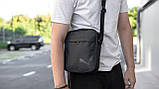 Мужская сумка мессенджер через плечо PUMA RED черная из ткани, фото 5