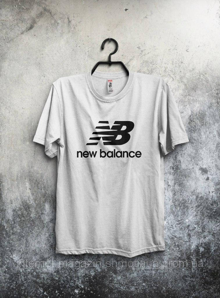 

Мужская футболка Нью Баланс, брендовая футболка New Balance спортивная, качественный хлопок. XXL