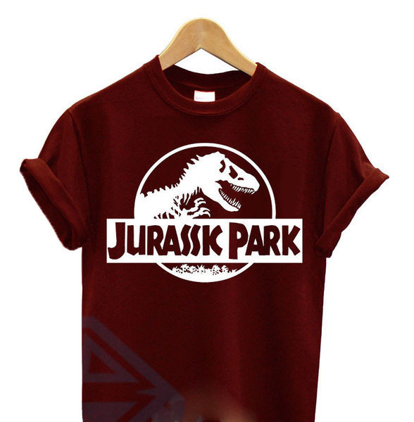 

Мужская бордовая Футболка JURASSIC PARK