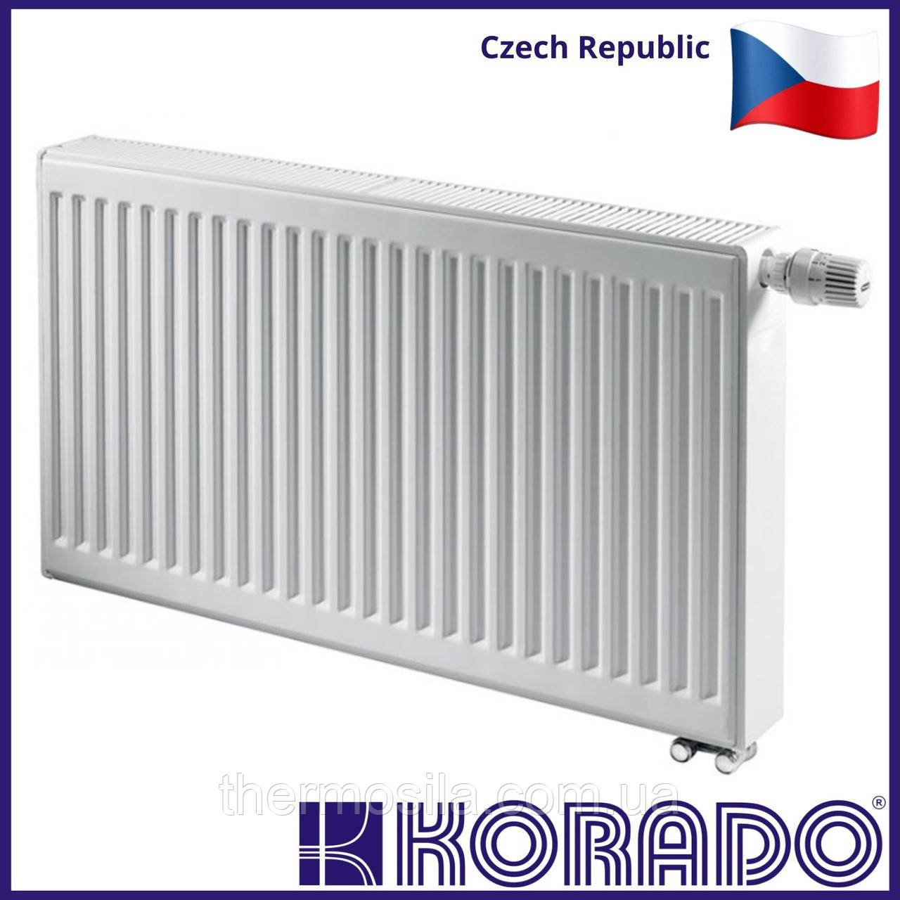 Стальний панельний радіатор KORADO RADIK 11 тип 500х1100 (збоку) нижнє підключення