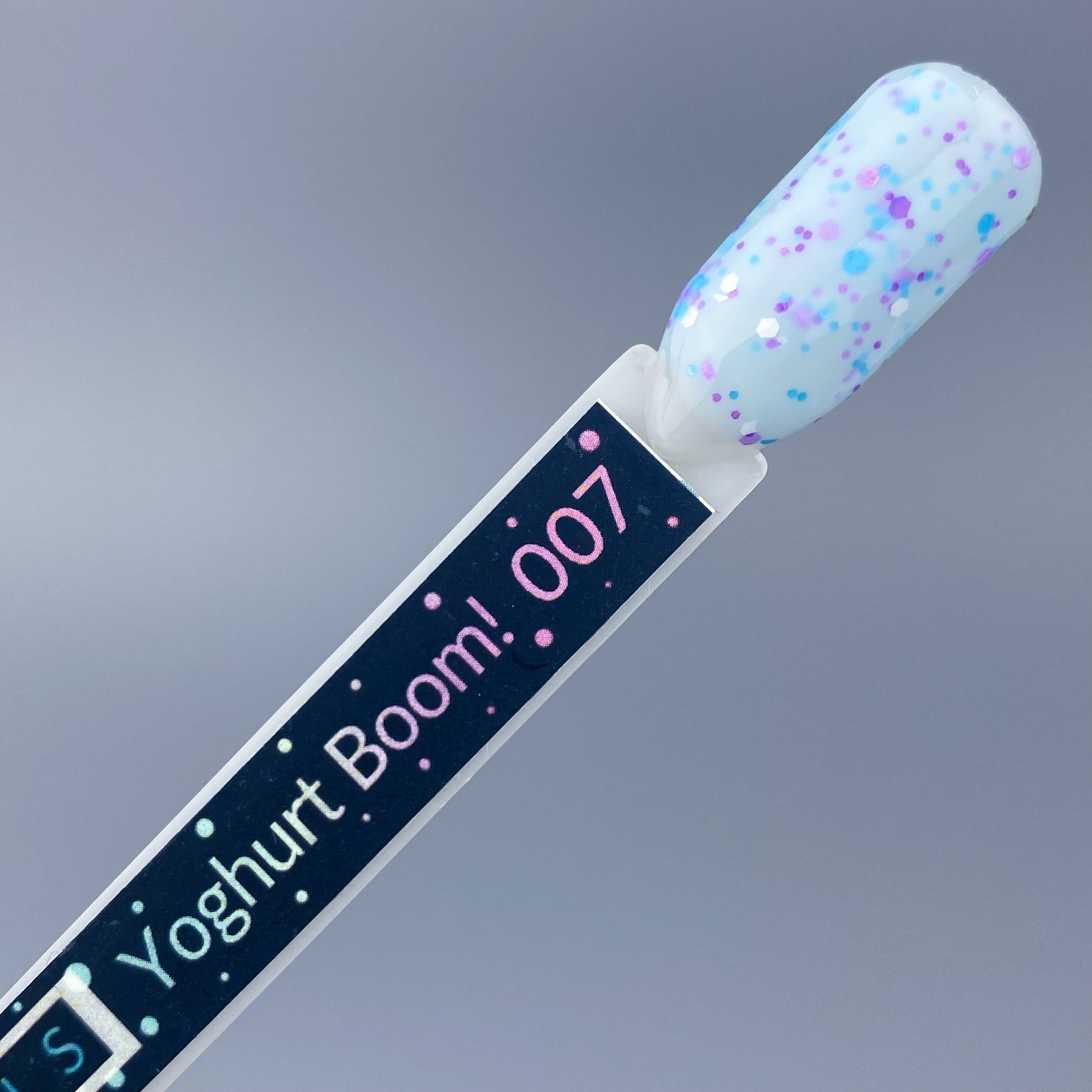 Гель-лак Kira Nails Yoghurt Boom! №007 (голубой мармелад с неоновыми блестками, йогурт), 6 мл