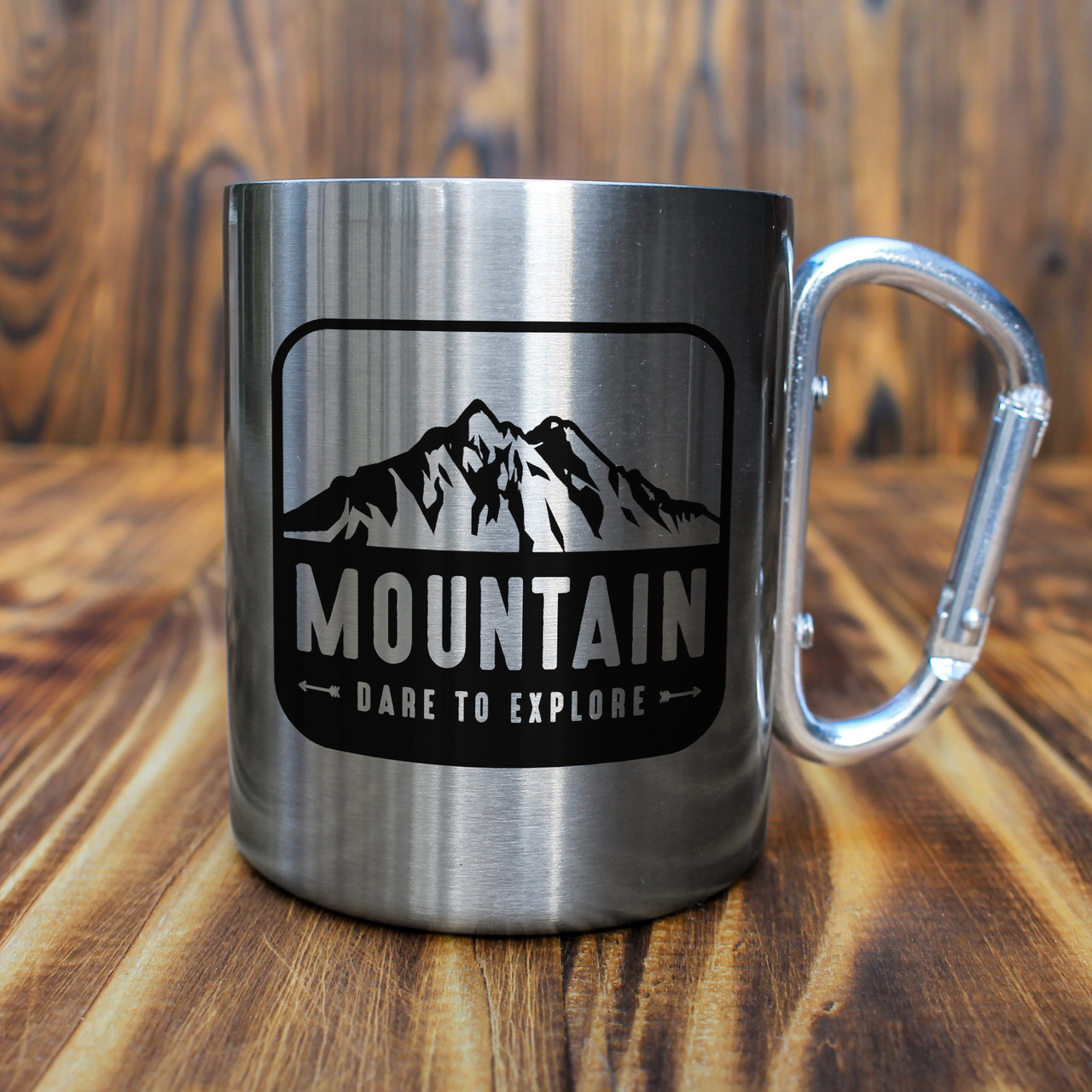 Металева чашка з карабіном "Mountain" нержавіюча сталь