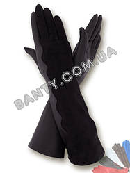 Длинные женские перчатки без подкладки модель 334