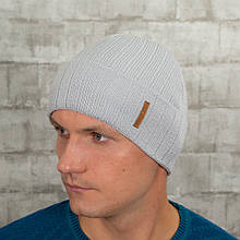 Чоловіча шапка на флісі КАНТА 50-60 світло-сірий (MC-112)