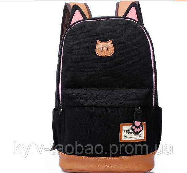  Городской кото-рюкзак с ушками и лапкой  