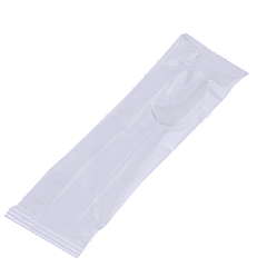Пластикова ложка в індивідуальній упаковці 12 см прозора
