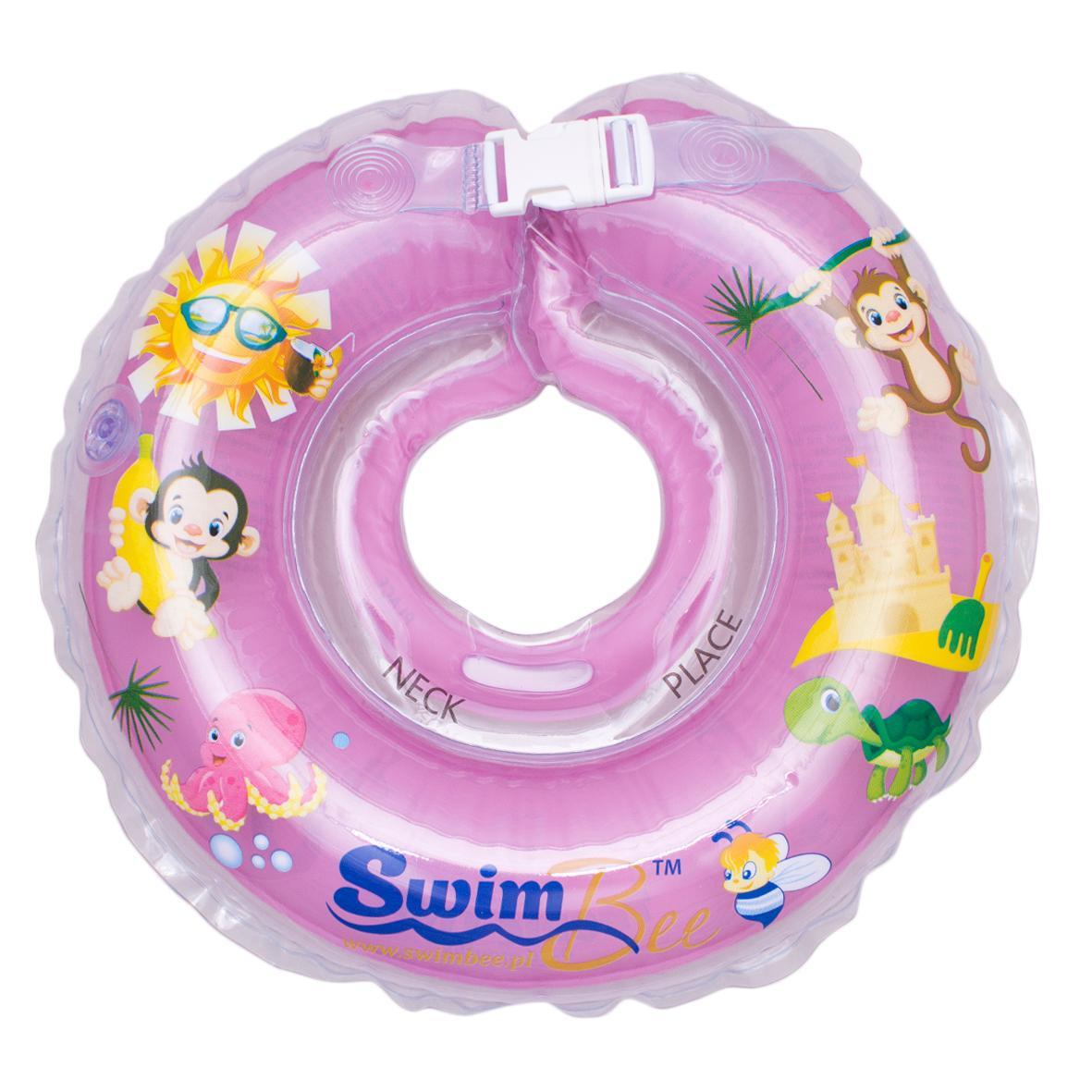 

Детский надувной круг для купания анатомической формы для новорожденных SwimBee 1111-SB-01, сиреневый