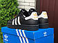 Чоловічі кросівки Adidas superstar (чорні з білим) В10672 крутезные модні кроси, фото 3