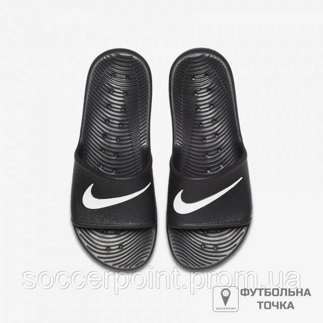 

Шлепанцы детские Nike Kawa Shower (GS/PS) (BQ6831-001). Детские спортивные шлепанцы. Детская спортивная обувь.