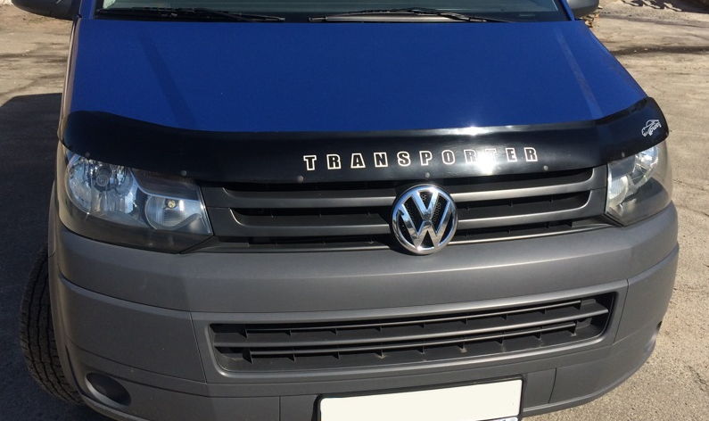 

Дефлектор капота мухобойка VW T-5 с 2003-2009 г.в. (вариант А) VT-52 VW20 еврокрепеж