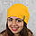 Вязаная шапка КАНТА размер универсальный 50-60, желтый (OC-742), фото 3