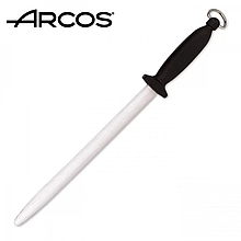 Мусат для заточки ножей Arcos длина 25 см, Мусат черный для всех видов ножей, Точилка ручная для ножей 25 см