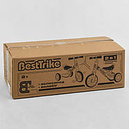 Каталка-беговел-велосипед 2в1 Best Trike 15996 Рожевий з регульованим сидінням від 1,5 років (05418), фото 3
