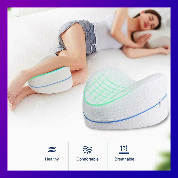 

Подушка Contour Leg Pillow ортопедическая анатомическая для ног с памятью для комфортного сна на боку, Белый