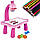 Дитячий стіл проектор для малювання зі світлодіодним підсвічуванням, рожевий, фото 4