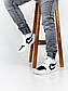 Мужские кроссовки Nike Air Jordan 1 Low (бело-черные) J3347 стильные крутые джорданы, фото 6