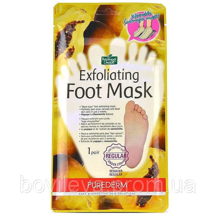 

Отшелушивающая маска для ног Purederm Exfoliating Foot Mask (regular) 1 пара