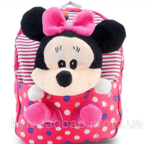  Детский рюкзак с игрушкой Mickey и Minnie Mouse Disney 