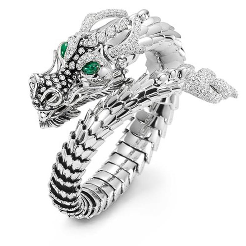 

Универсальное массивное винтажное кольцо (перстень) "Dragon King" с регулируемым размером