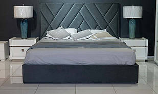 Ліжко Стелла графітовий велюр з підйомним механізмом від Frisco