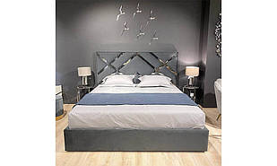 Ліжко Меджик графітовий велюр з підйомним механізмом від Frisco