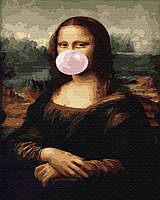 Картина за номерами "Мона Ліза з жуйкою" 40х50