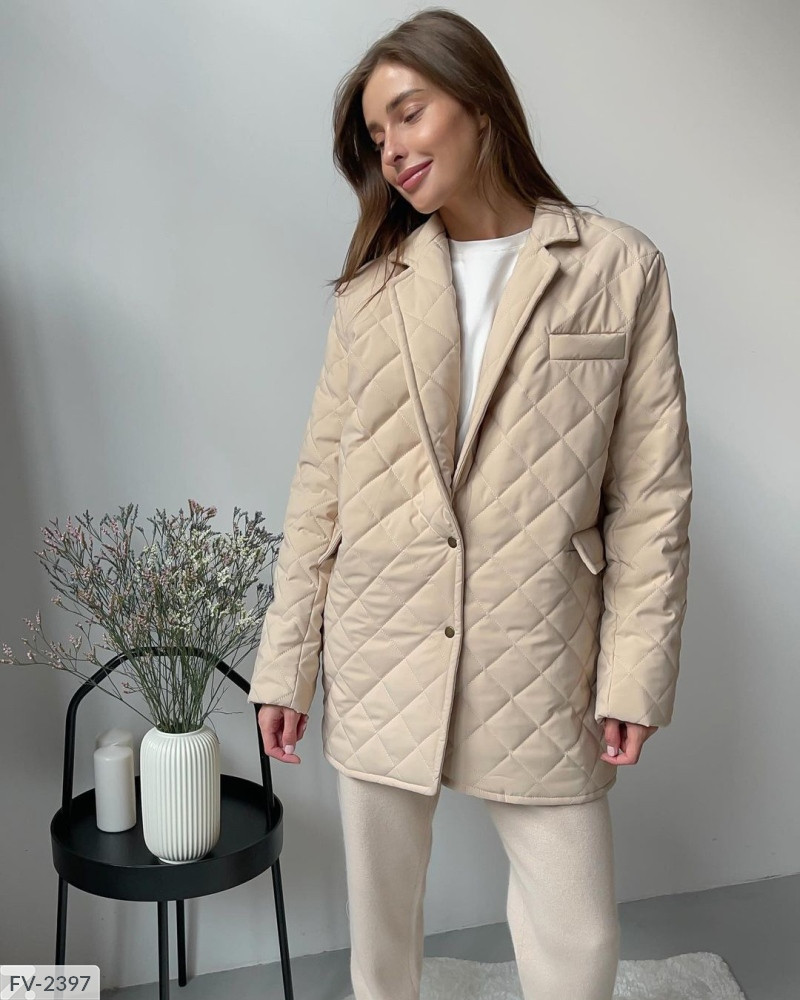 

Женская куртка FV-2397 , ткань: плащевка канада , наполнитель: синтепон 100, Бежевый