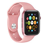 Смарт годинник Фітнес браслет трэккер Smart Watch Series 6 M443 пульсометром тонометром Viber рожеві + Подарунок, фото 5