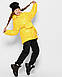 Ультрамодная зимняя куртка для девочек от 6 до 17 лет пуховик с капюшоном желтая DT-8324-6, фото 5