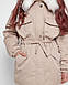 Парка зимняя котоновая куртка для девочек подростковая 6-17 лет бежевая DT-8332-10, фото 6