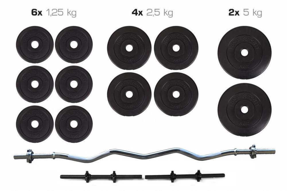 

Штанга + Гантели Набор 36 кг, Черный