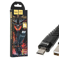 Кабель  USB /Micro USB HOCO UD02 Grandiose 2.4A/1m Black