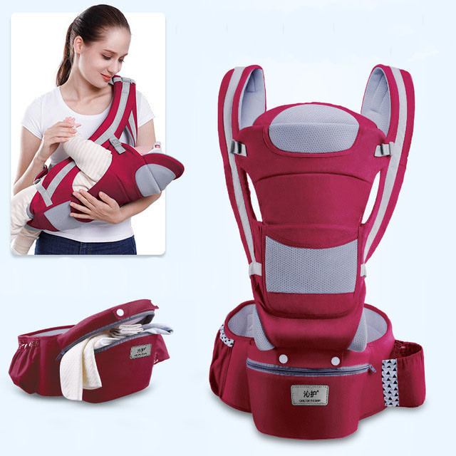 

Хипсит, Эрго-рюкзак, кенгуру переноска Baby Carrier 6 в 1 Красный (n-890)