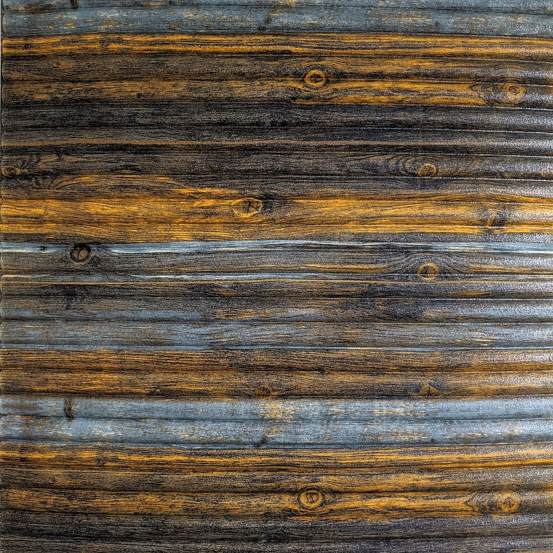 Самоклеющаяся декоративная 3D панель бамбук серо-коричневый 700x700x8.5мм (075)