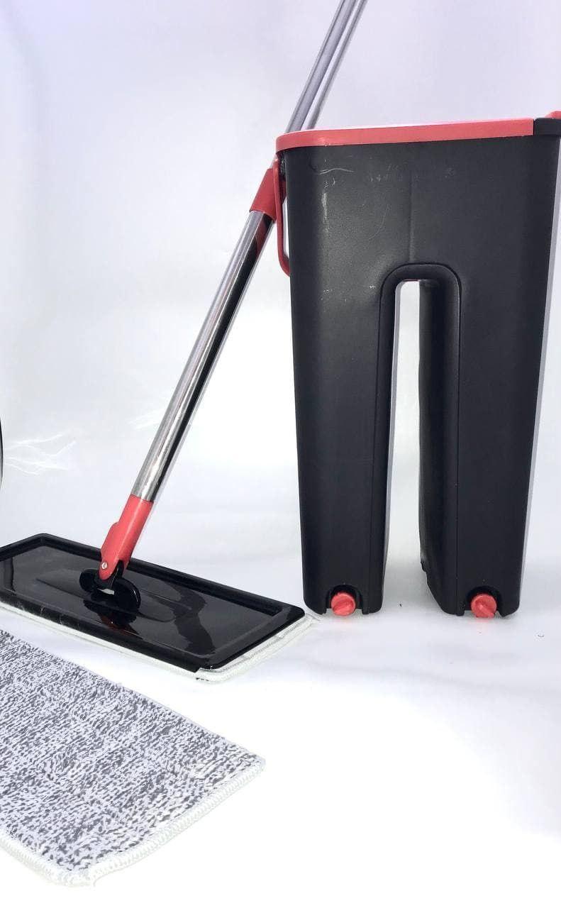 

Чудо швабра лентяйка с ведром 4.5 л и автоматическим отжимом Scratch Cleaning Mop, Красный