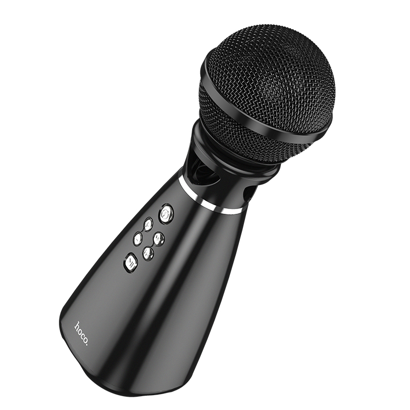 Беспроводной микрофон-колонка для караоке, караоке-микрофон HOCO BK6 Черный, фото 1