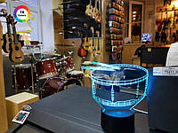 3D ночник "Барабан" (УВЕЛИЧЕННОЕ ИЗОБРАЖЕНИЕ) + пульт ДУ + сетевой адаптер+ батарейки (3ААА)  3DTOYSLAMP, фото 1