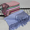 Теплий шарф одтонный двосторонній кашеміровий 132006, фото 3