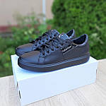 Чоловічі кросівки Calvin Klein (чорні) О10232 спортивні шкіряні кеди для хлопців, фото 6
