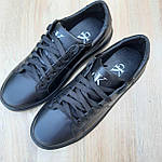 Чоловічі кросівки Calvin Klein (чорні) О10232 спортивні шкіряні кеди для хлопців, фото 8