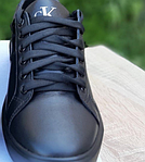 Чоловічі кросівки Calvin Klein (чорні) О10232 спортивні шкіряні кеди для хлопців, фото 10